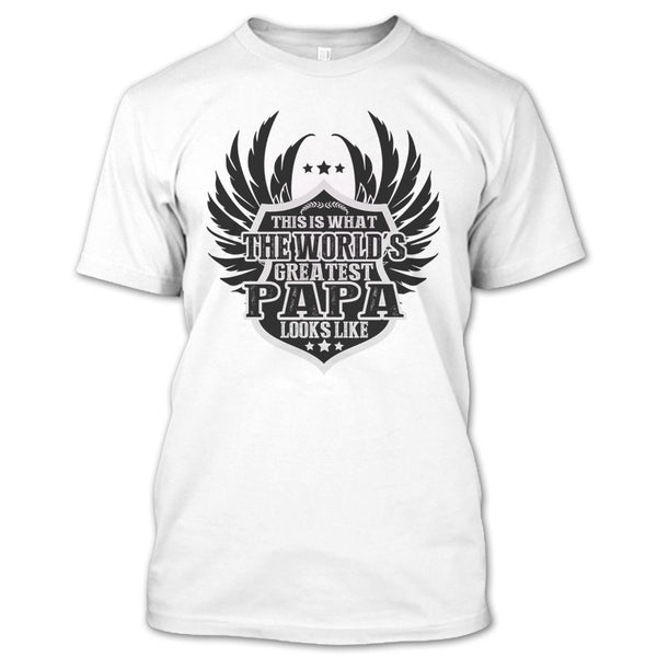 A black t-shirt with the shopify logo