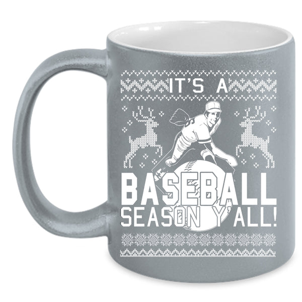 It's A Baseball Season Y'all Coffee Mug, Cool Sport Coffee Cup