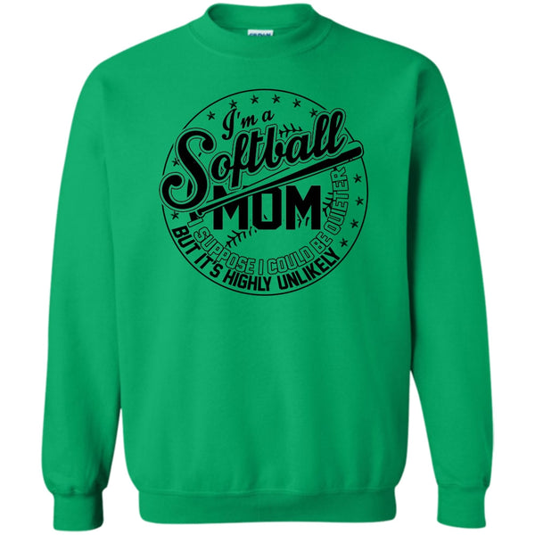 Sporty Mom T Shirt, I'm A Softball Mom Sweatshirt