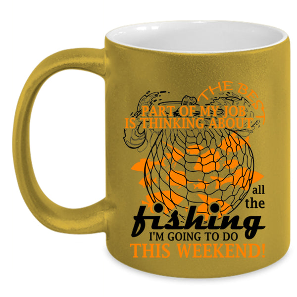I'm Going To Do This Weekend Coffee Mug, Fishing Accent Mug