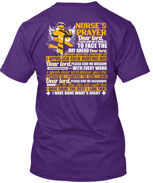 Nurse's Prayer T Shirt, Being A Nurse T Shirt