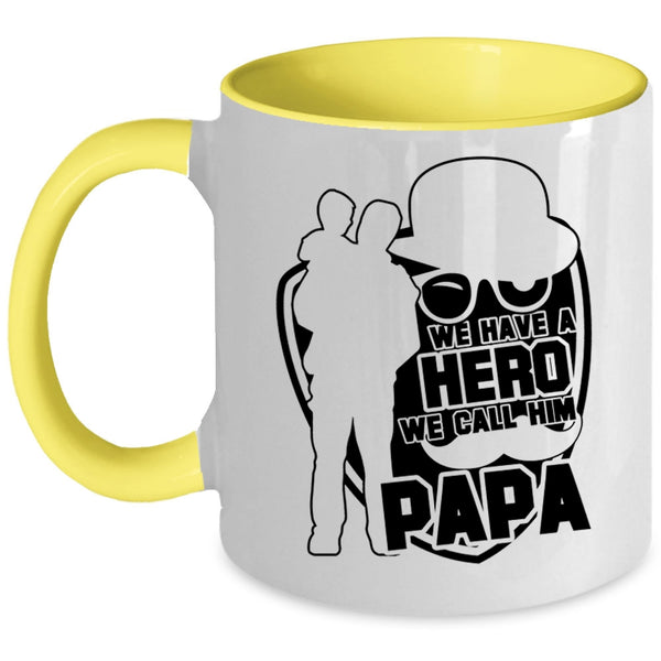 Best Gift For My Kids Coffee Mug, We Call Him Papa Accent Mug