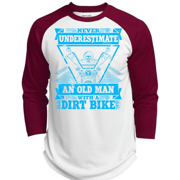 Old Man With A Dirt Bike T Shirt, I Love Biking T Shirt, Awesome T-Shirts  (Polyester Game Baseball Jersey)