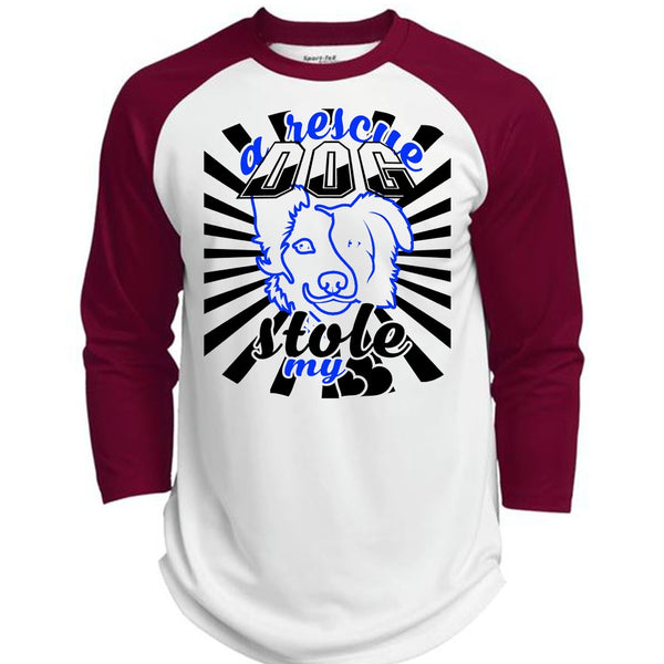 A Rescue Dog Stole My Heart T Shirt, My Life T Shirt, I Love Dog T Shirt  (Polyester Game Baseball Jersey)