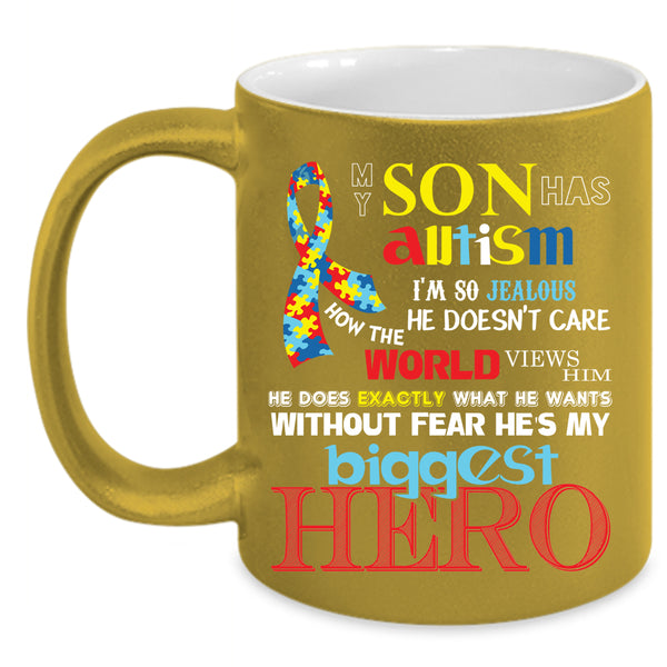 My Son Has Autism Coffee Mug, Cute Gift For Autism Mom Coffee Cup