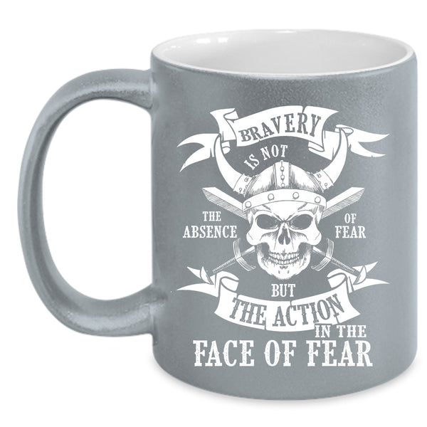 The Action In The Face Of Fear Coffee Mug, Cool Halloween Coffee Cup