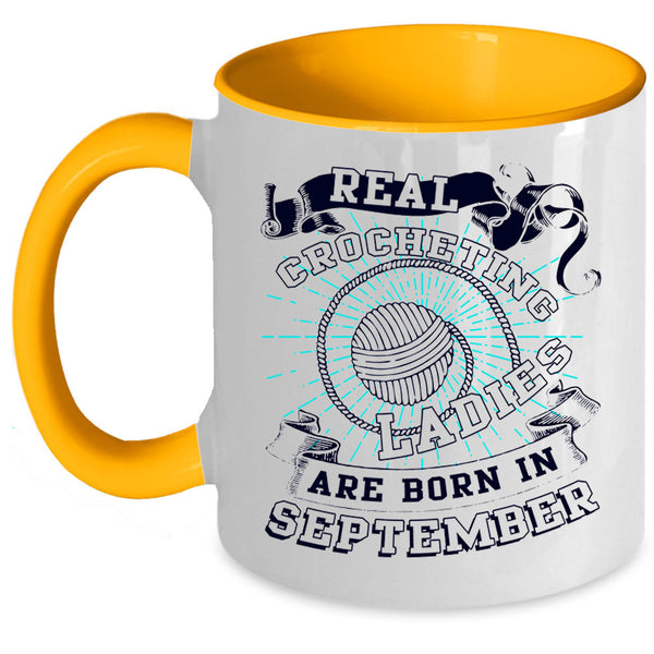 Born In September Coffee Mug, Real Crocheting Ladies Accent Mug