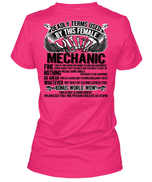 This Female Mechanic T Shirt, I Love Mechanic T Shirt
