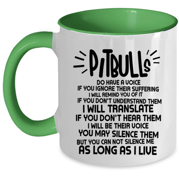 Lovely Pit Bull Lovers Coffee Mug, Pitbulls Accent Mug