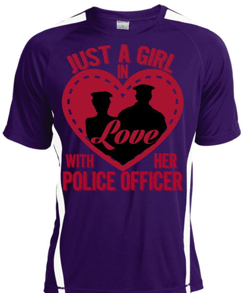 Just A Girl In Love With Her Police Officer T Shirt, Being A Police T Shirt, Cool Shirt