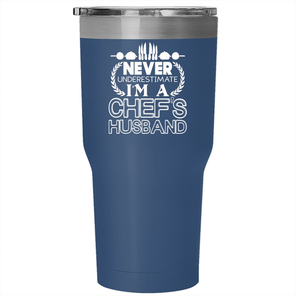 I'm A Chef's Husband Tumbler 30 oz Stainless Steel, Gift For Wedding Travel Mug
