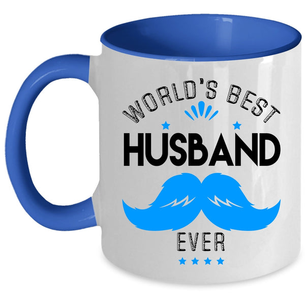 I Love My Husband Coffee Mug, World's Best Husband Ever Accent Mug