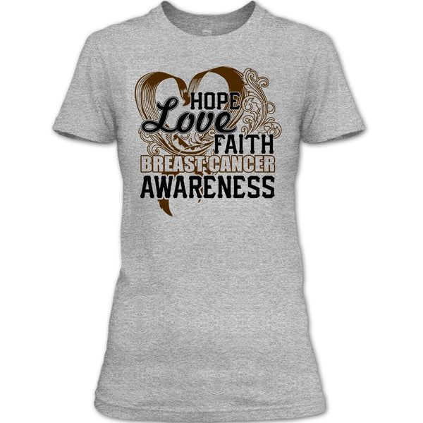 Hope Love Faith T Shirt, Cancer T Shirt