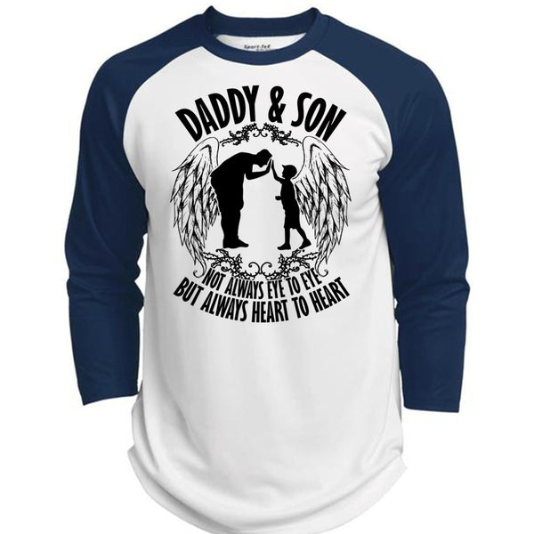 Daddy And Son Not Always Eye To Eye T Shirt, I Love Papa T Shirt, Awesome T-Shirts  (Polyester Game Baseball Jersey)