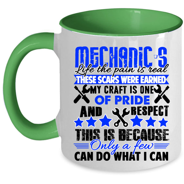 Cool Gift For Mechanics Coffee Mug, Mechanic's Life Accent Mug