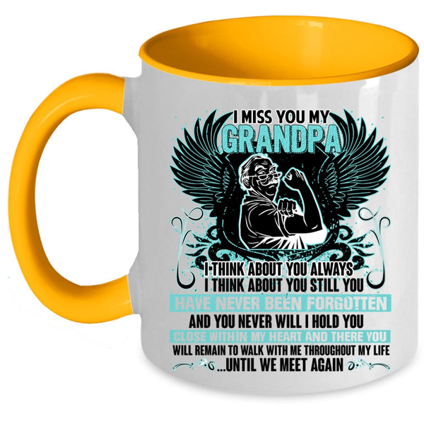 Awesome Grandpa Coffee Mug, I Miss You My Grandpa Accent Mug