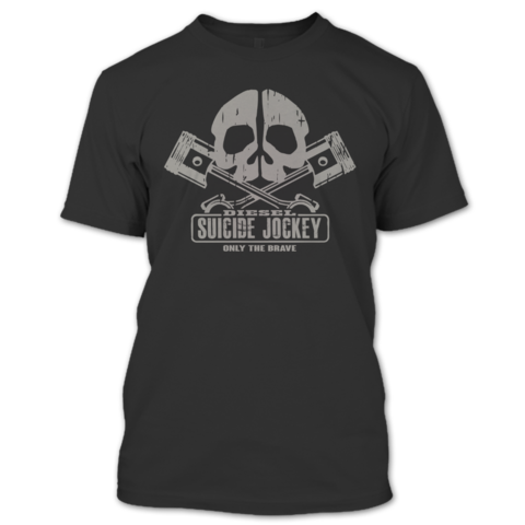 A black t-shirt with the shopify logo